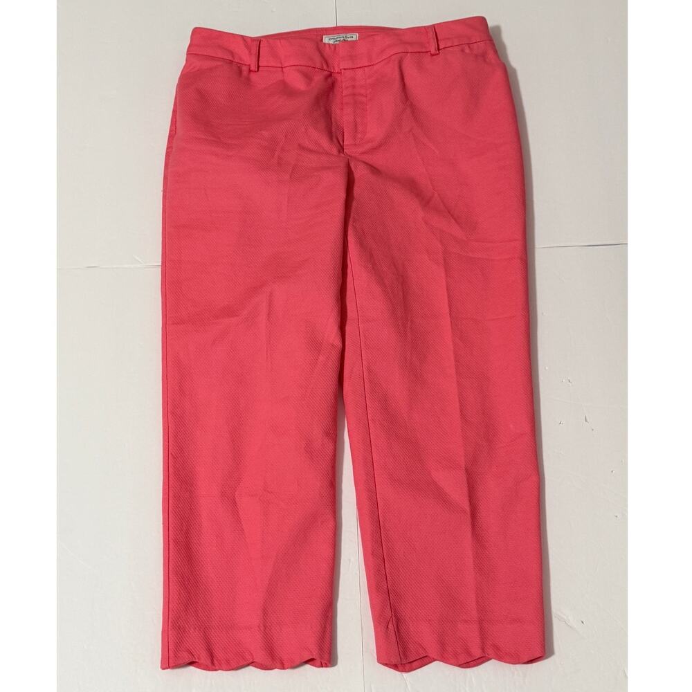Charter Club, Peach/Salmon/Melon Textured Cropped Pants, Size 8